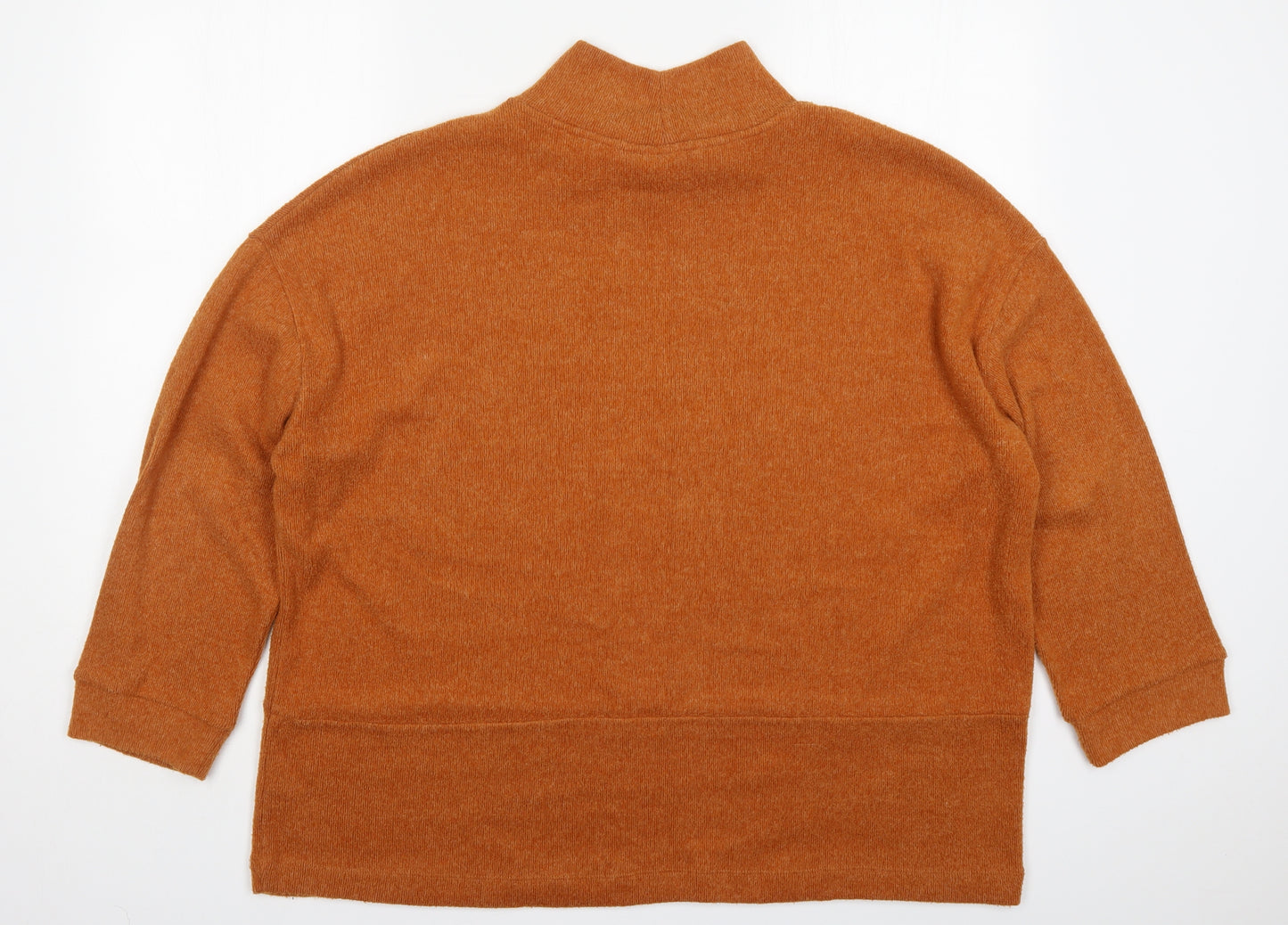 TU Womens Orange  Polyester Pullover Sweatshirt Size 18  Pullover