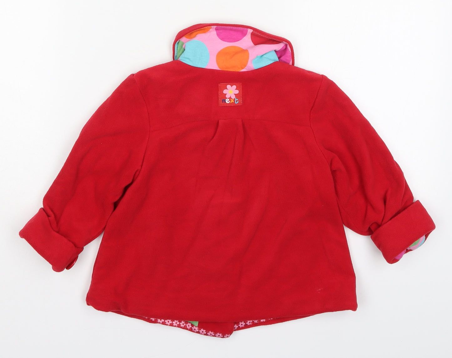 NEXT Girls Red   Pea Coat Coat Size 3-4 Years  Button