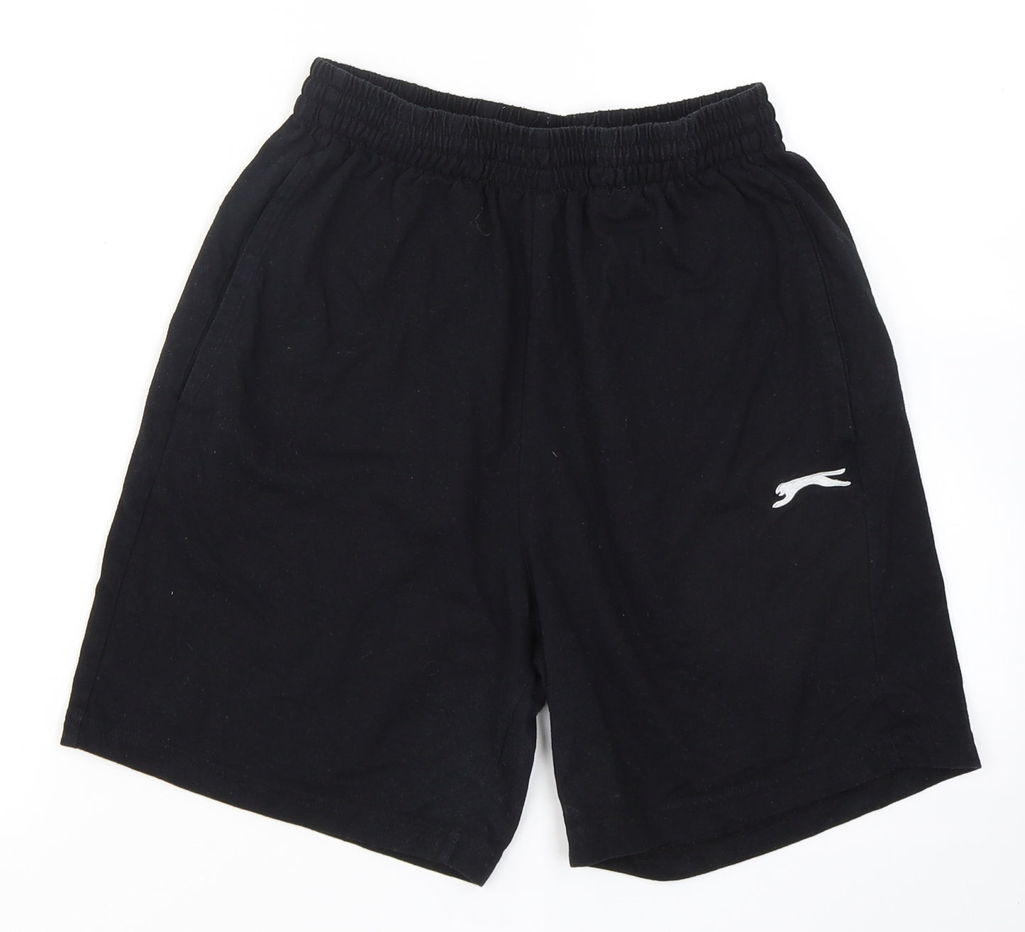 Slazenger Boys Black  Polyester Sweat Shorts Size 5 Years  Regular Drawstring