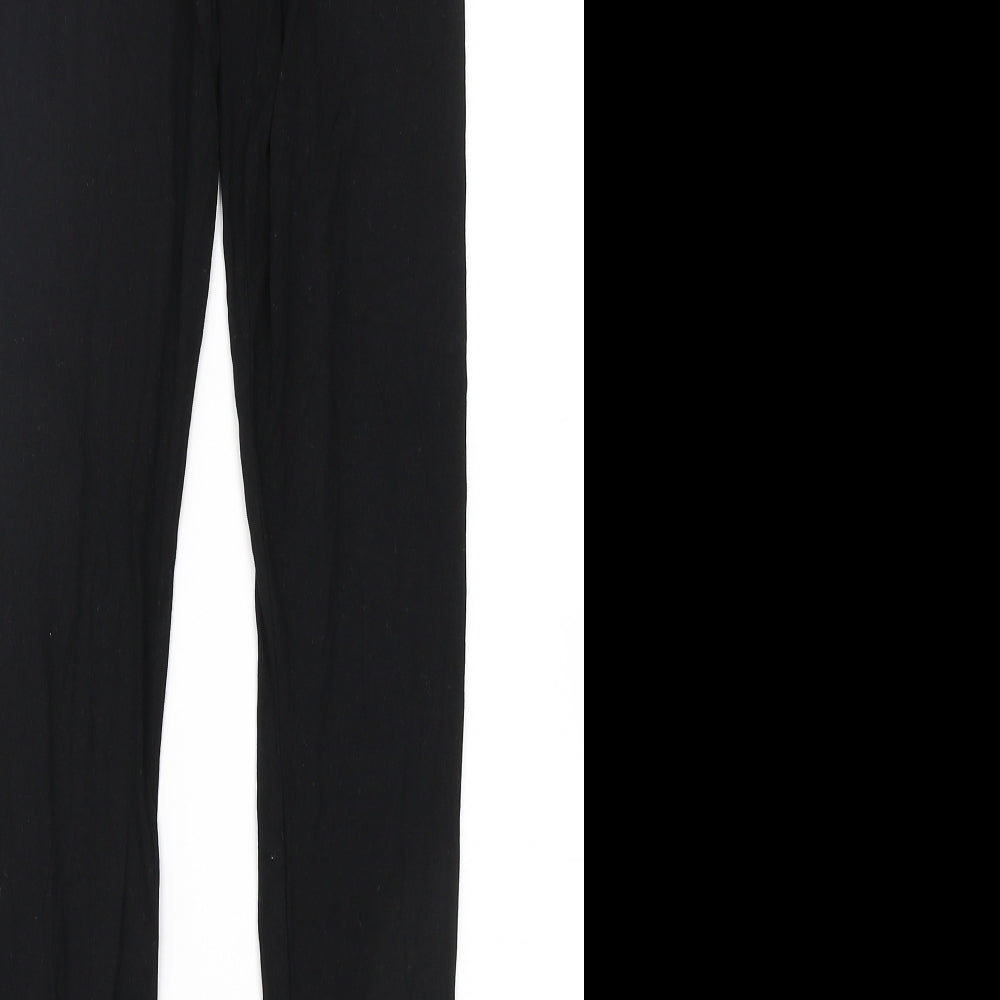 PRETTYLITTLETHING Womens Black  Viscose Capri Leggings Size S L28 in