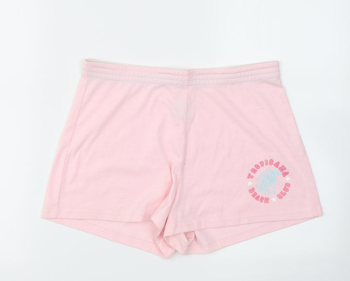 Xe Womens Pink  Polyester Sweat Shorts Size S  Regular