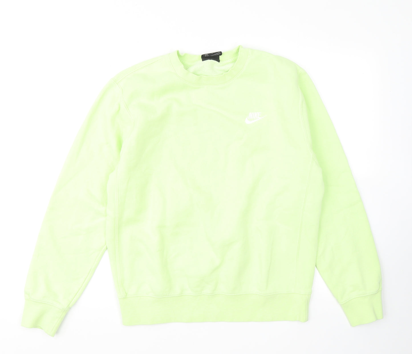 Nike Womens Green  Cotton Pullover Sweatshirt Size S