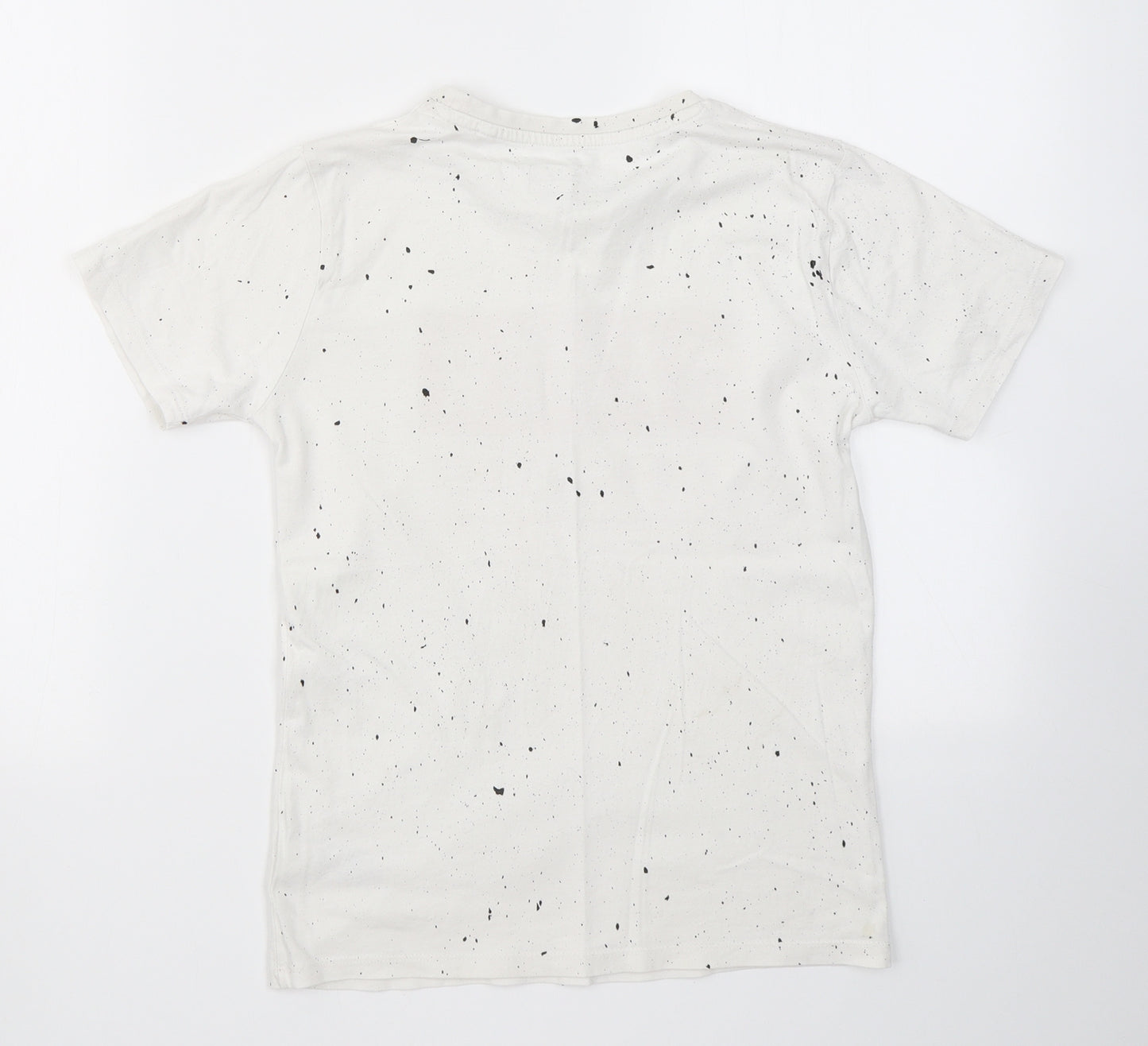 NEXT Boys White Spotted Cotton Basic T-Shirt Size 9 Years Crew Neck  - Gamer
