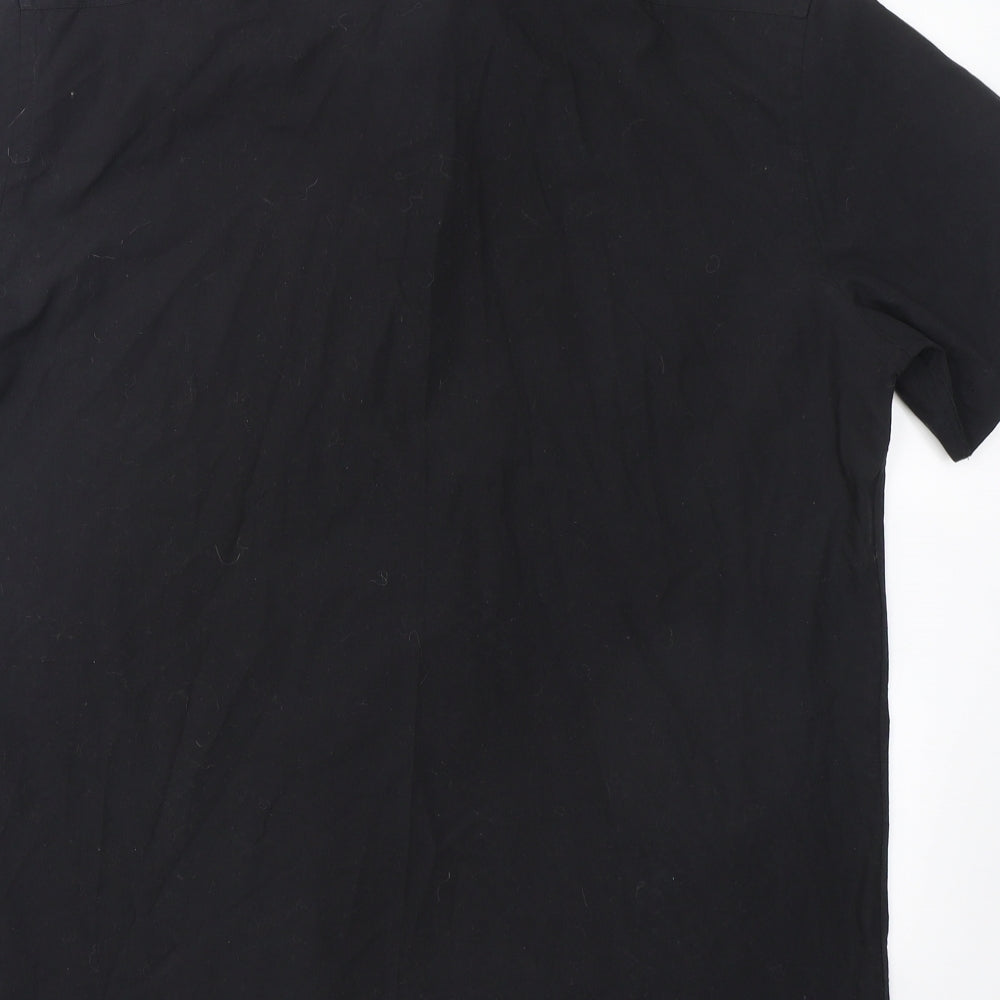 Taylor & Wright Mens Black  Polyester  Dress Shirt Size 16.5 Collared Button