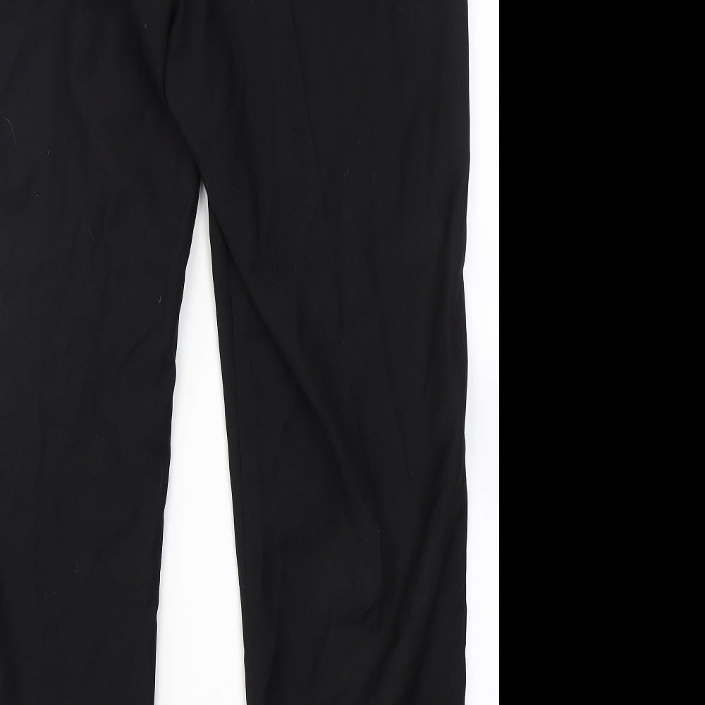 Taylor & Wright Mens Black  Polyester Dress Pants Trousers Size 36 in L31 in Regular Hook & Eye