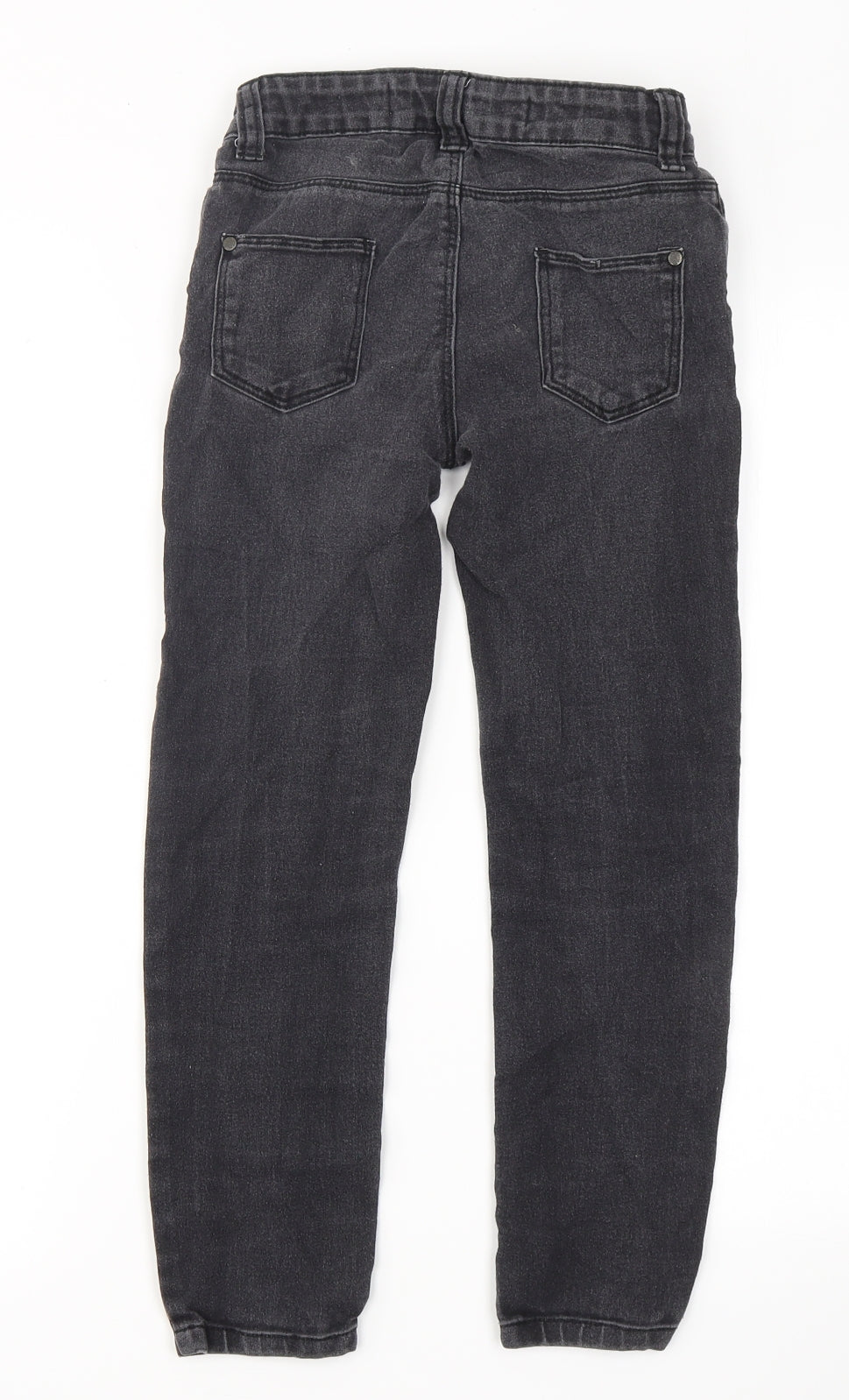 Denim Co Girls Black  Cotton Skinny Jeans Size 8-9 Years  Regular Button