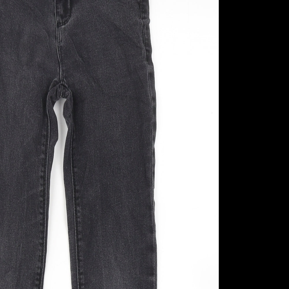 Denim Co Girls Black  Cotton Skinny Jeans Size 8-9 Years  Regular Button