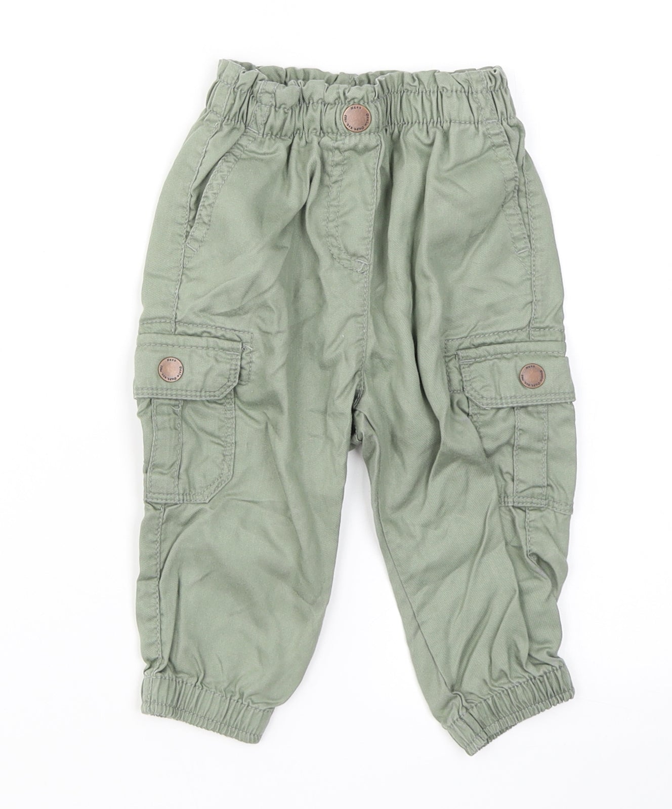 NEXT Girls Green  Lyocell Jogger Trousers Size 6-9 Months