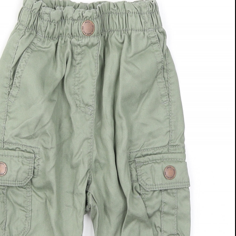NEXT Girls Green  Lyocell Jogger Trousers Size 6-9 Months