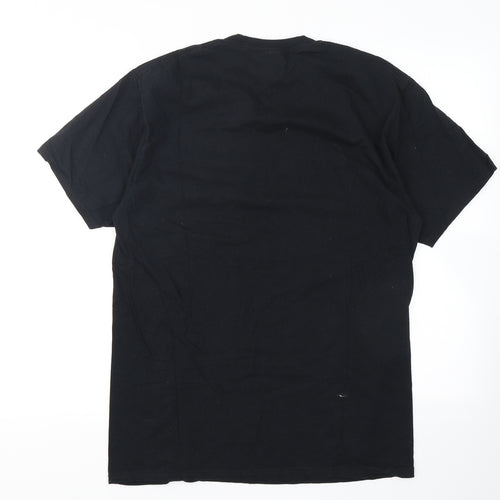 Port Company Womens Black  Cotton Basic T-Shirt Size M Crew Neck - Love Yourself