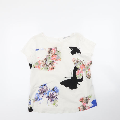 Debenhams Mens Multicoloured Floral Polyester  T-Shirt Size 14 Round Neck