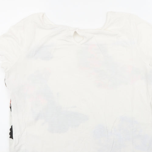 Debenhams Mens Multicoloured Floral Polyester  T-Shirt Size 14 Round Neck