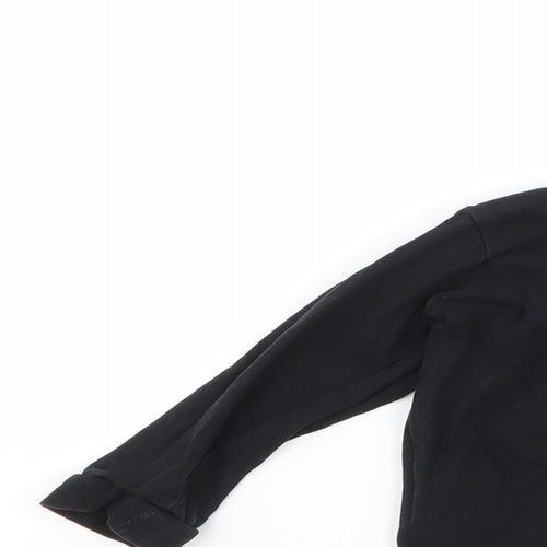 H&M Baby Black Geometric 100% Polyester Basic T-Shirt Size 12-18 Months Round Neck