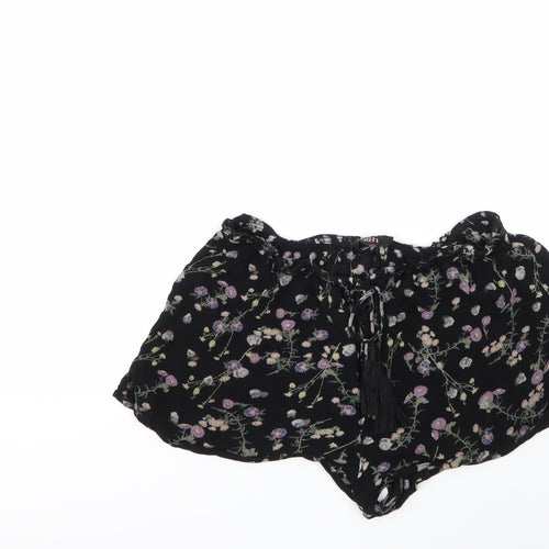 Faith Womens Multicoloured Floral Wool Cut-Off Shorts Size M L4 in Regular
