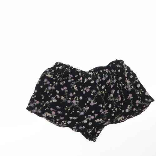Faith Womens Multicoloured Floral Wool Cut-Off Shorts Size M L4 in Regular