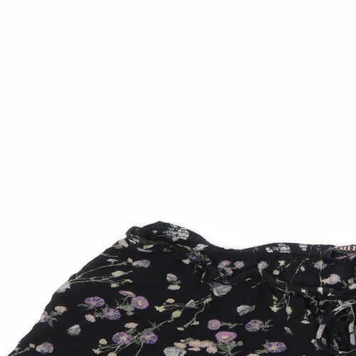 Faith Womens Multicoloured Floral Wool Cut-Off Shorts Size M L4 in Regular