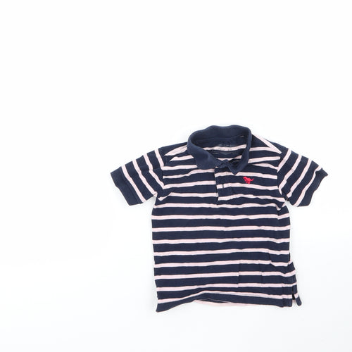 NEXT Baby Multicoloured Striped 100% Cotton Basic Polo Size 12-18 Months Collared