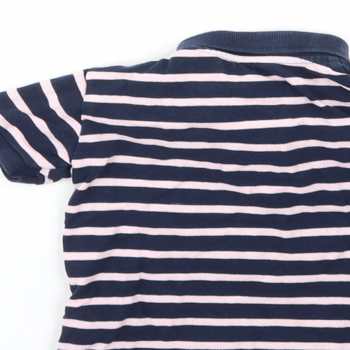 NEXT Baby Multicoloured Striped 100% Cotton Basic Polo Size 12-18 Months Collared