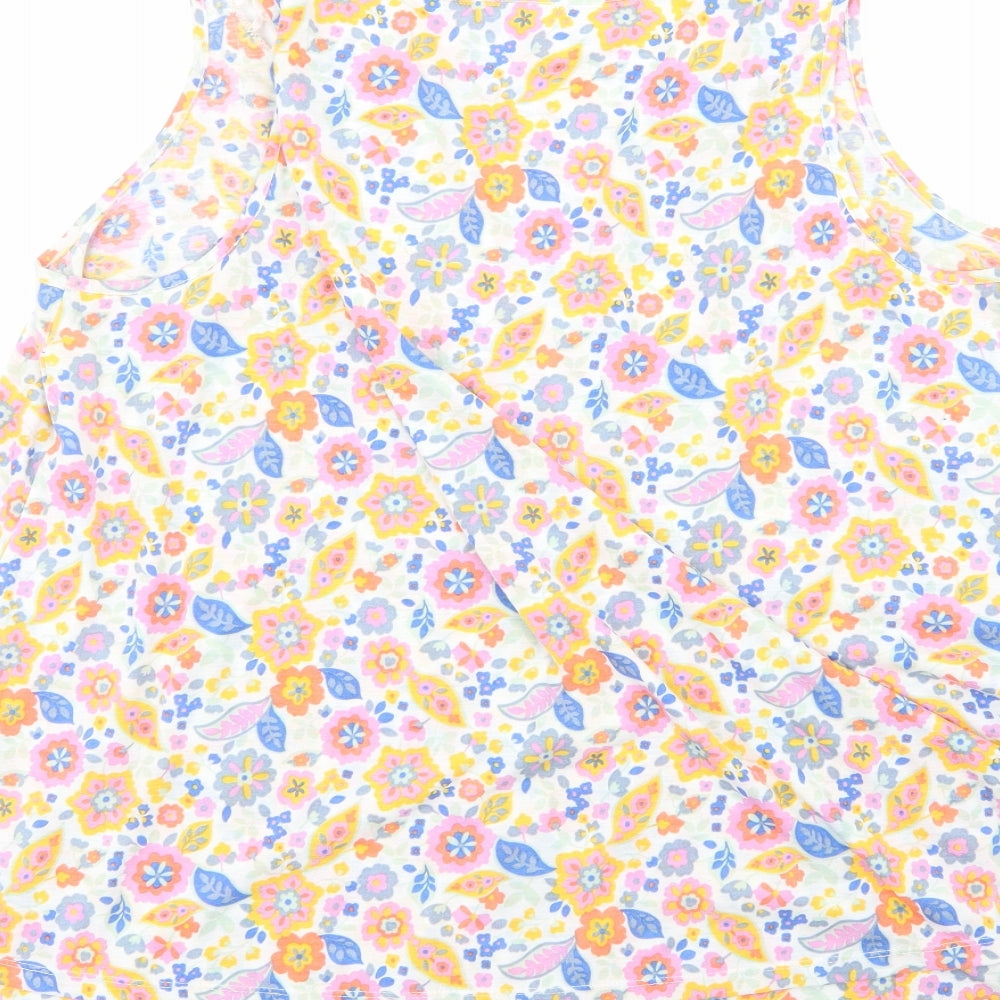 TU Womens Multicoloured Floral Polyester Basic Tank Size 22 Round Neck