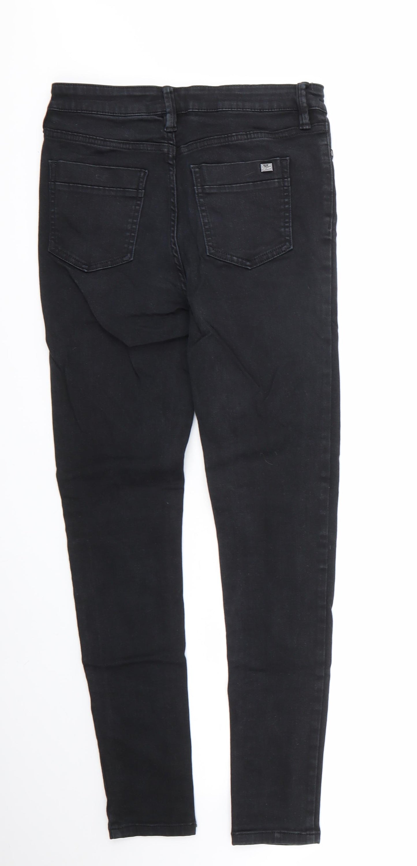 F&F Womens Black  Polyester Skinny Jeans Size 10 L26 in Regular