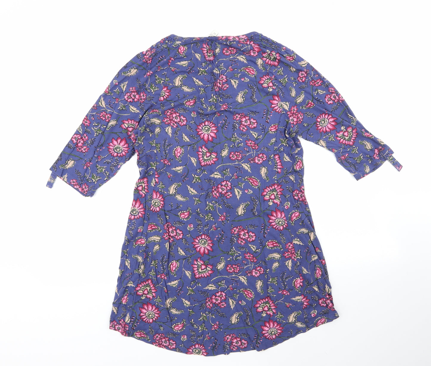 fatface Womens Multicoloured Floral Viscose Fit & Flare  Size 12  Round Neck
