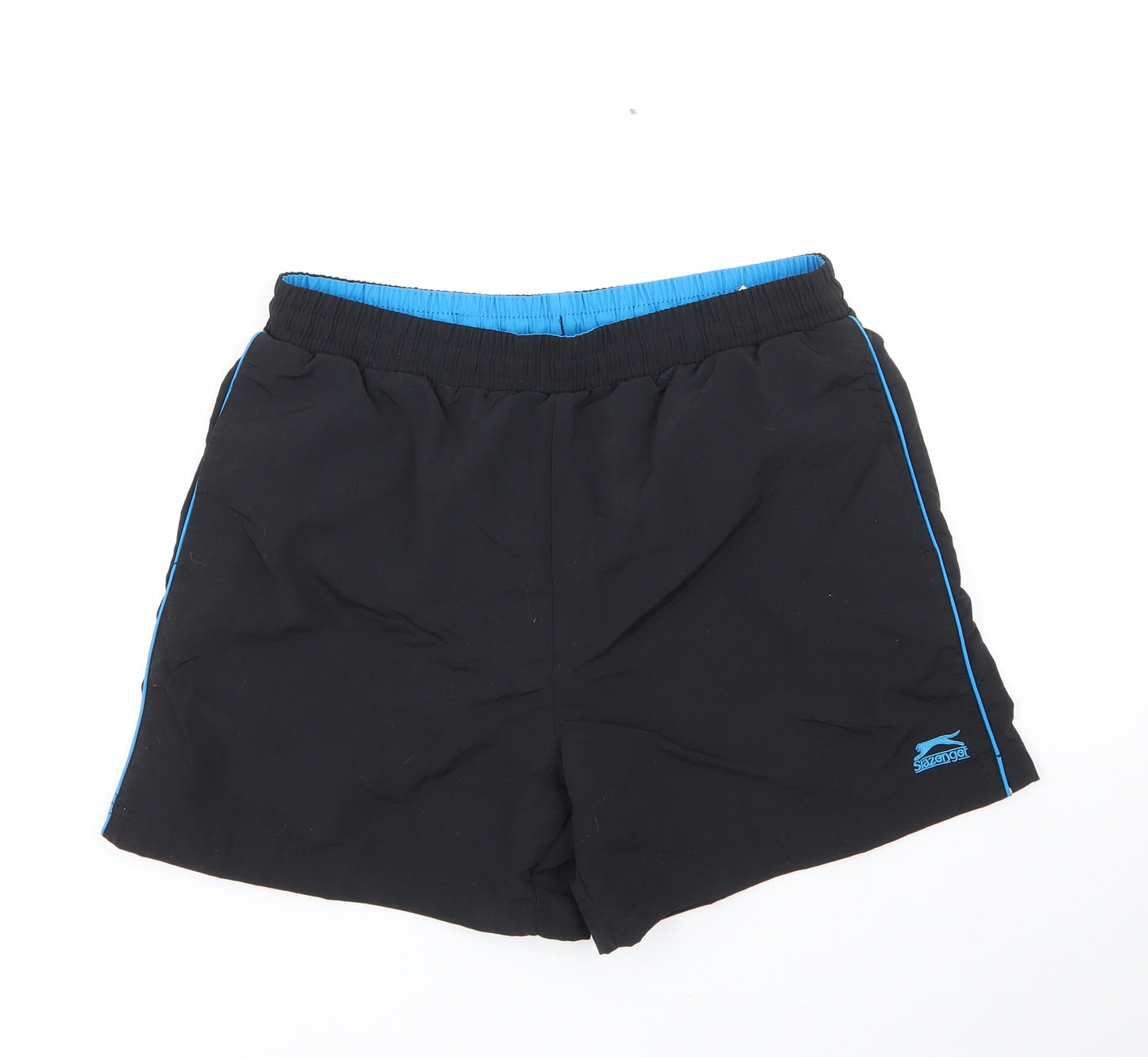 Slazenger Boys Black  100% Polyester Sweat Shorts Size 13 Years  Regular