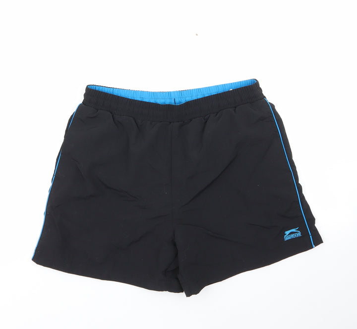 Slazenger Boys Black  100% Polyester Sweat Shorts Size 13 Years  Regular