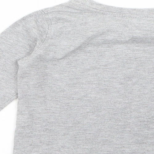 Rebel Baby Grey  Cotton Basic T-Shirt Size 18-24 Months Roll Neck