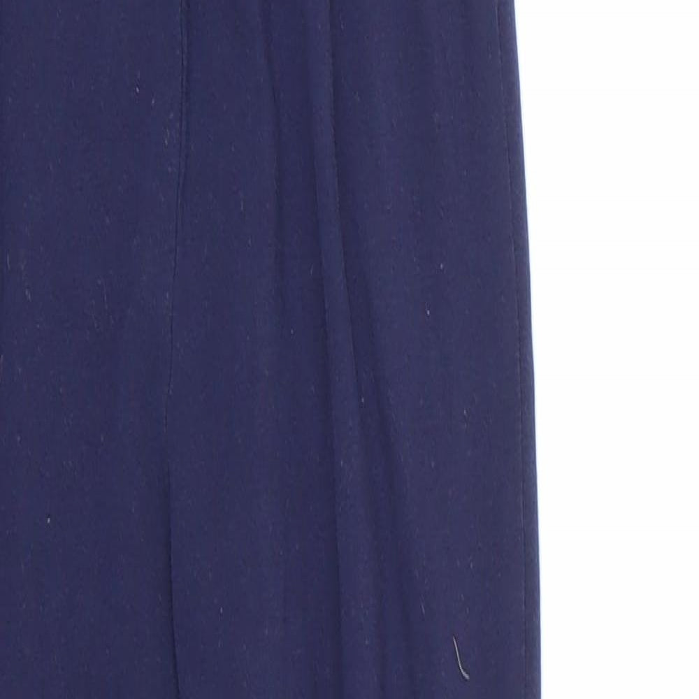 New Look Womens Blue  Cotton Cropped Leggings Size M L25 in