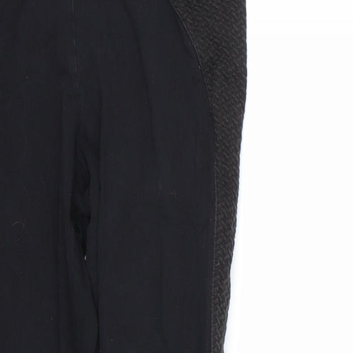 imited Womens Black  Cotton Cropped Leggings Size 12 L24 in