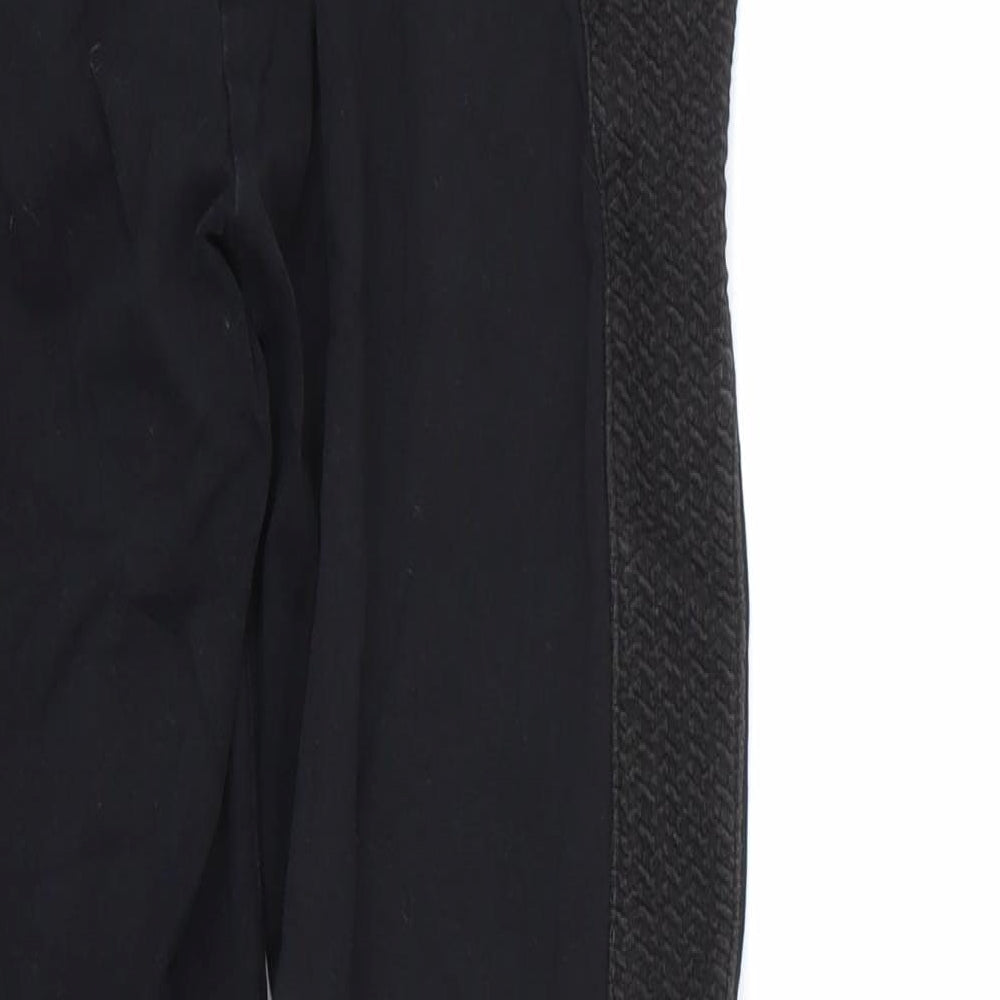 imited Womens Black  Cotton Cropped Leggings Size 12 L24 in
