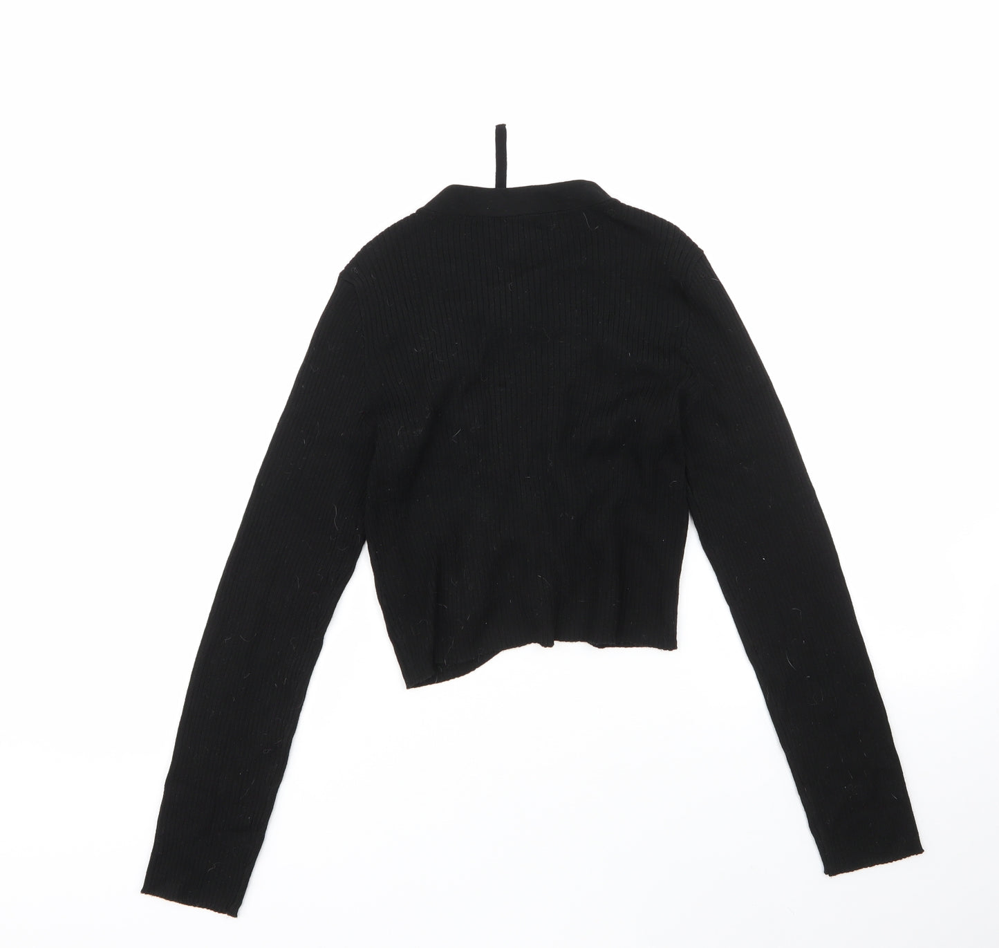 H&M Womens Black Round Neck  Viscose Pullover Jumper Size M
