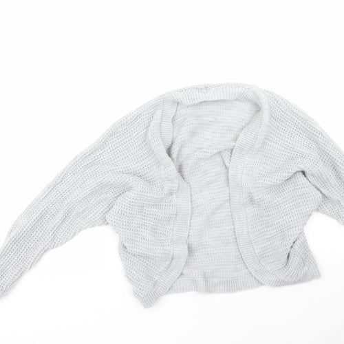 boohoo  Womens Grey Round Neck  Polyester Cardigan Jumper Size M