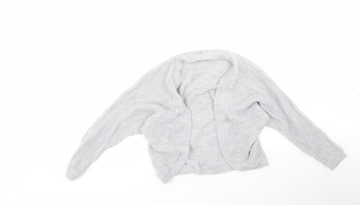 boohoo  Womens Grey Round Neck  Polyester Cardigan Jumper Size M