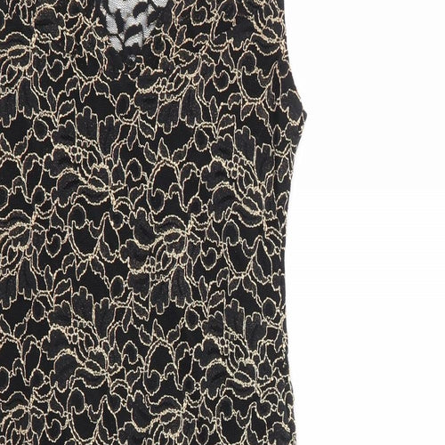 Lipsy Womens Multicoloured Geometric Polyamide Fit & Flare  Size 10  Round Neck