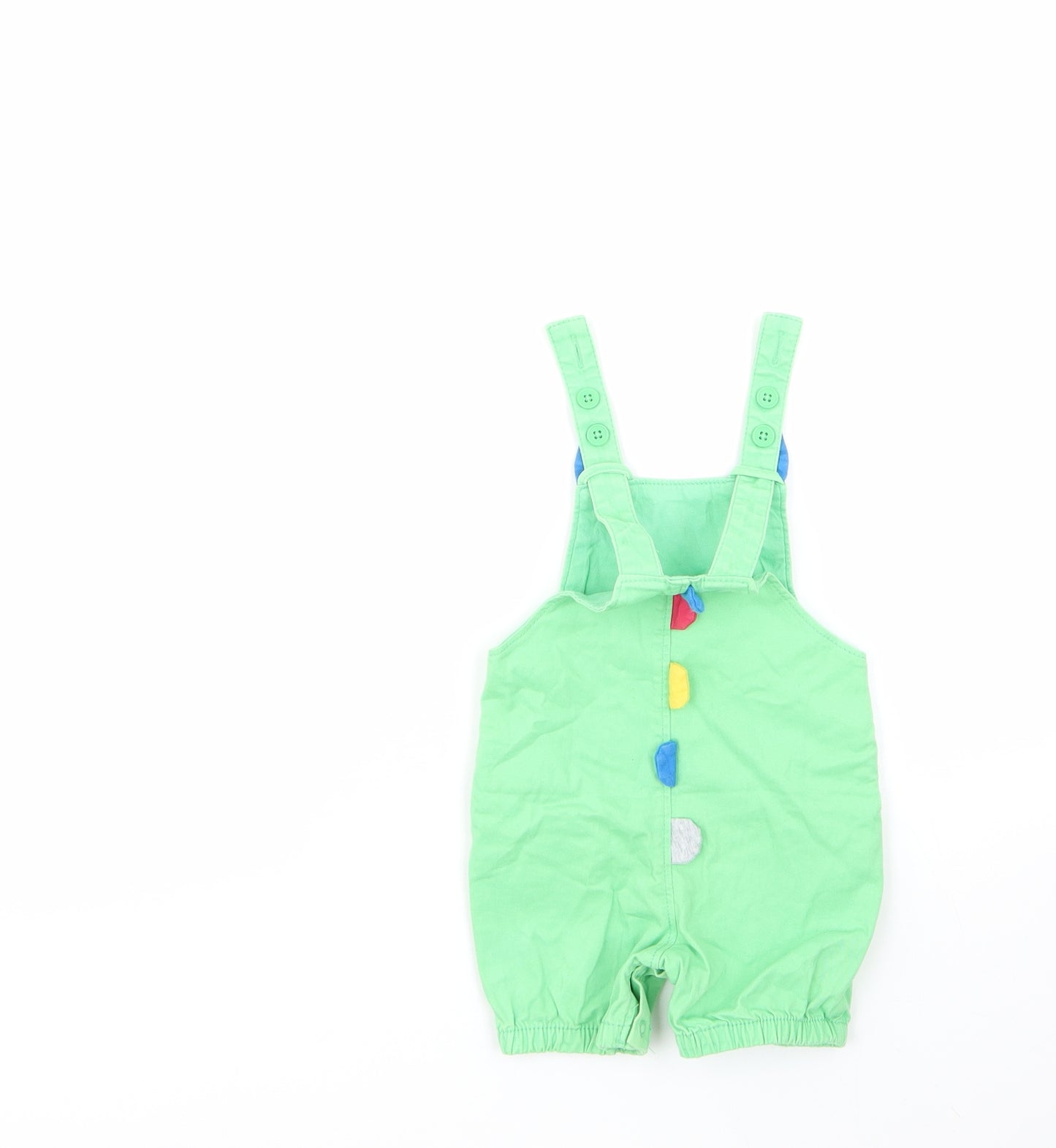 TU Baby Green Geometric Cotton Dungaree Outfit/Set Size 3-6 Months