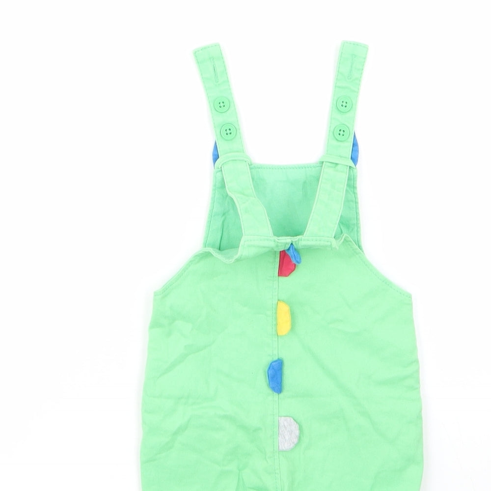 TU Baby Green Geometric Cotton Dungaree Outfit/Set Size 3-6 Months