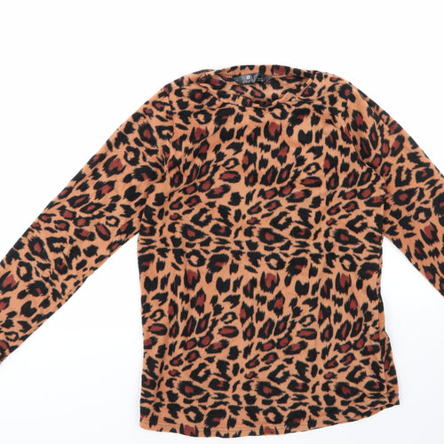 Style Womens Multicoloured Animal Print Polyester Top Pyjama Top Size S