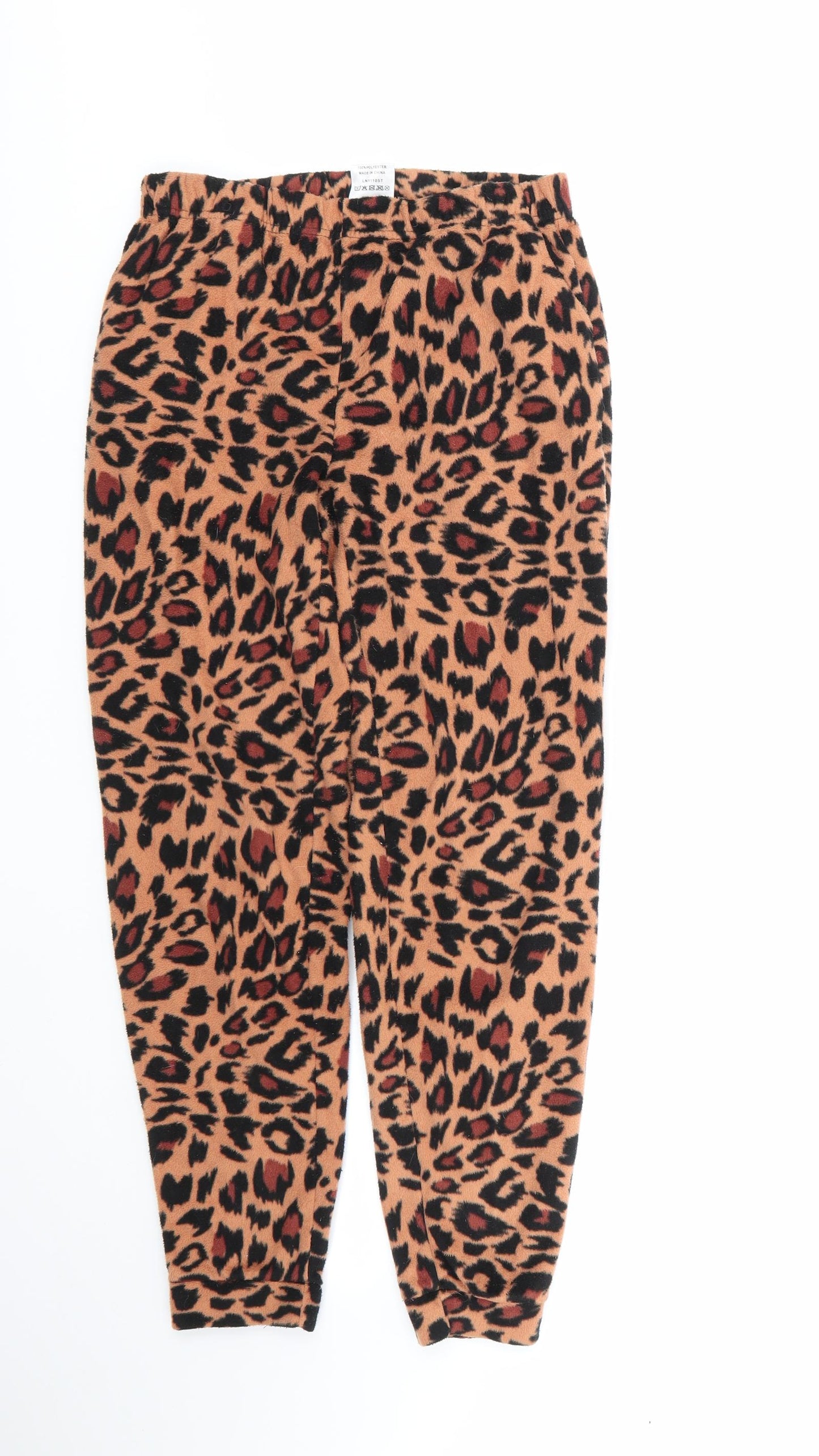 style it up Womens Multicoloured Animal Print Polyester Top Pyjama Pants Size S