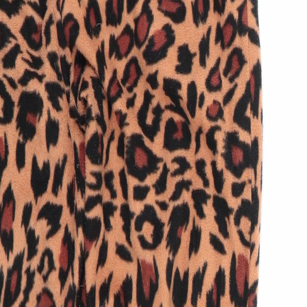 style it up Womens Multicoloured Animal Print Polyester Top Pyjama Pants Size S