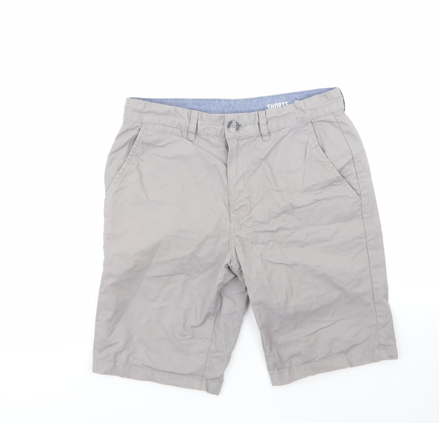 F&F Mens Grey  Cotton Chino Shorts Size 30 L10 in Regular