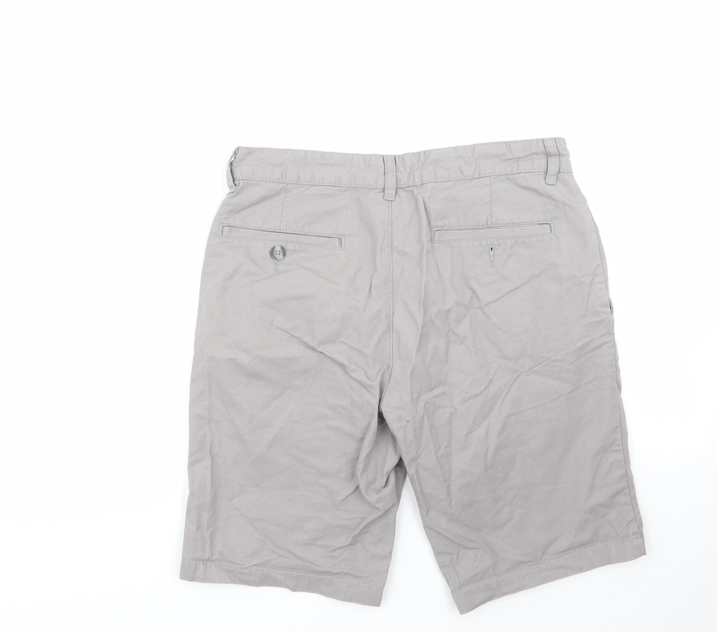 F&F Mens Grey  Cotton Chino Shorts Size 30 L10 in Regular