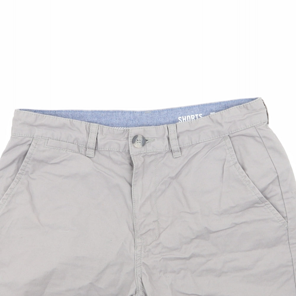 F&F Mens Grey  Cotton Chino Shorts Size 30 L10 in Regular