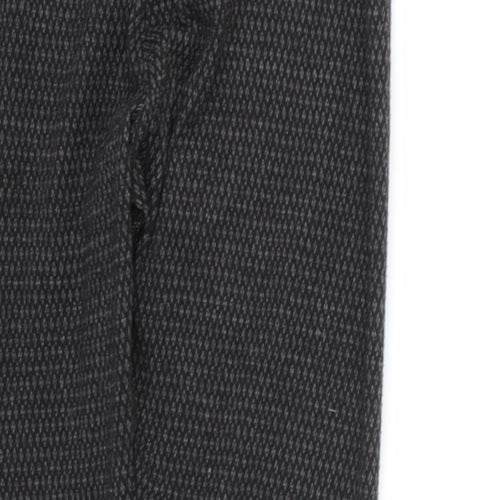 Marks and Spencer Womens Grey Geometric Polyester Cropped Leggings Size 10 L22 in