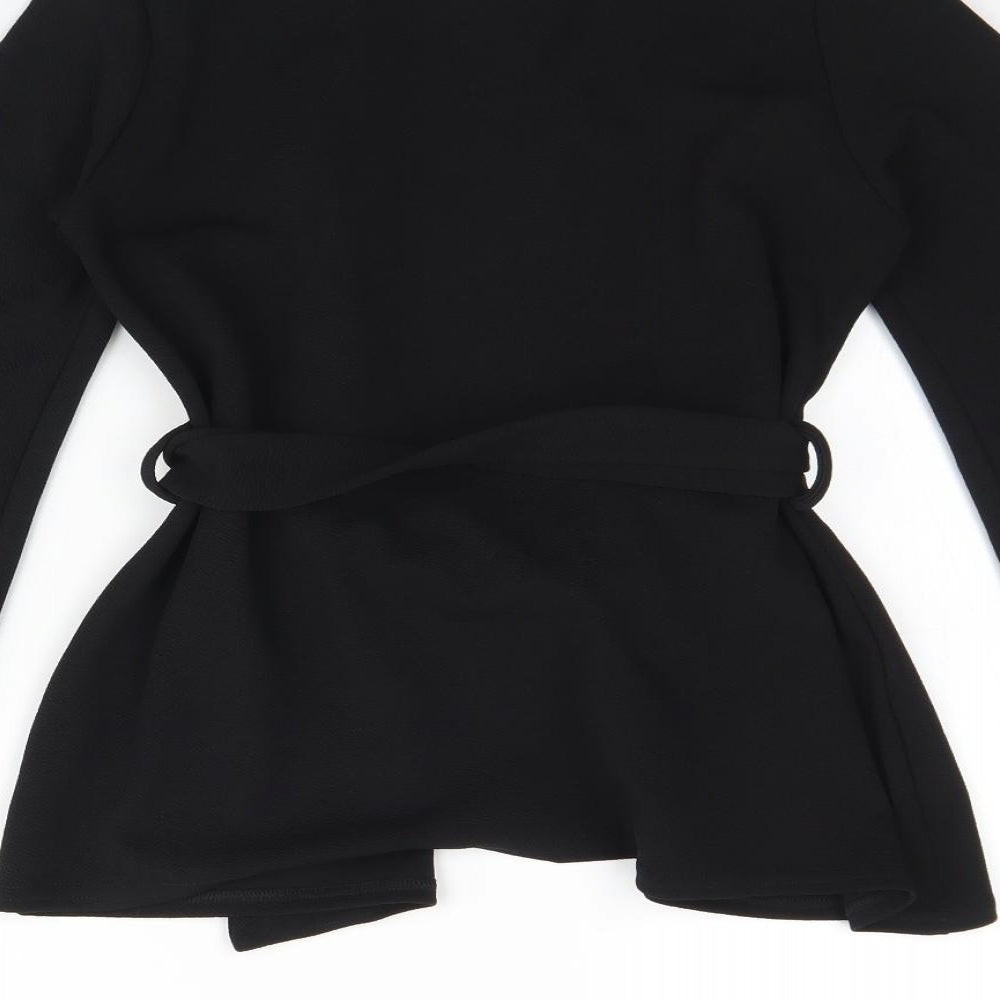 Boohoo` Womens Black   Jacket  Size 6  Tie