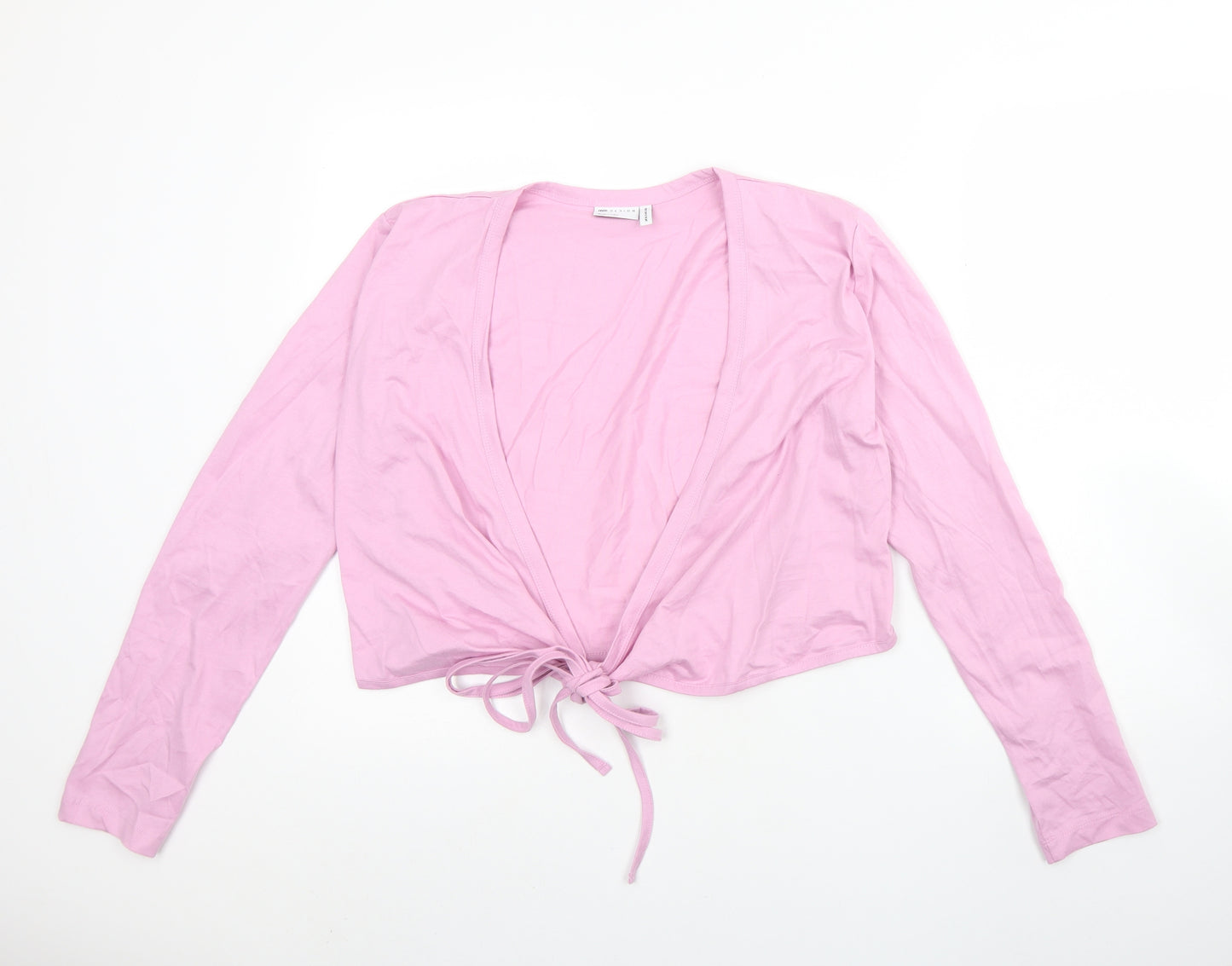 ASOS Womens Pink V-Neck  Cotton Cardigan Jumper Size 14
