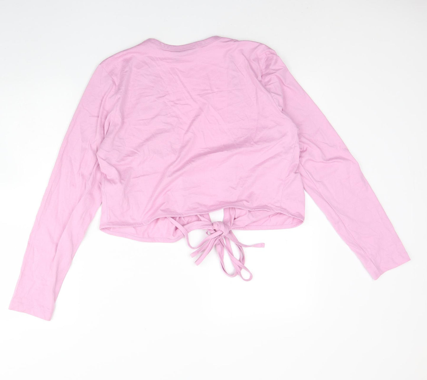 ASOS Womens Pink V-Neck  Cotton Cardigan Jumper Size 14