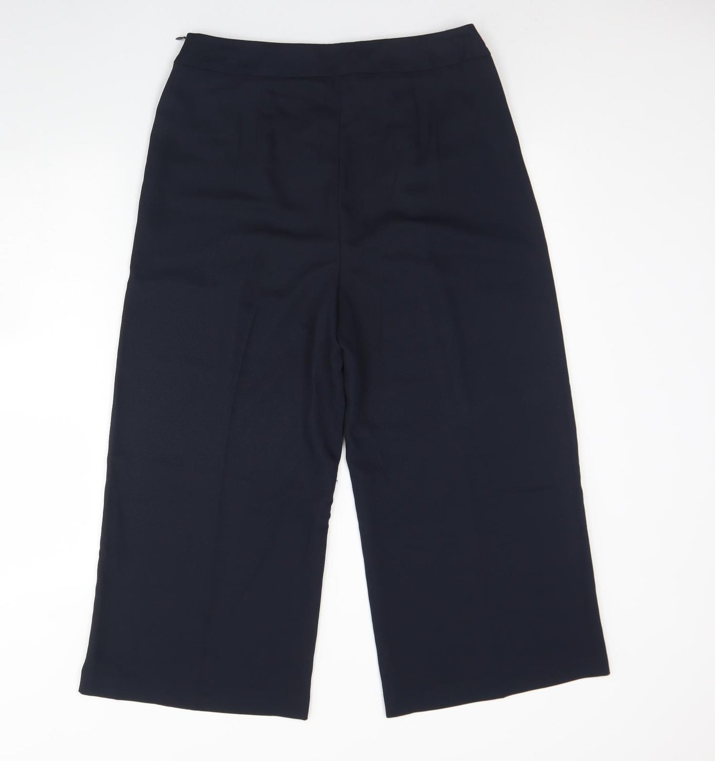 F&F Womens Blue  Polyester Trousers  Size 12 L28 in Regular Zip