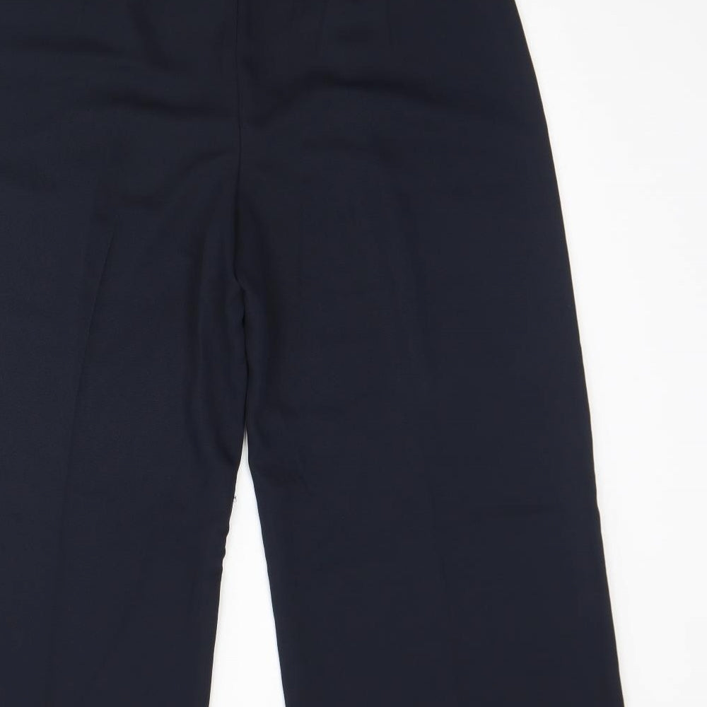 F&F Womens Blue  Polyester Trousers  Size 12 L28 in Regular Zip