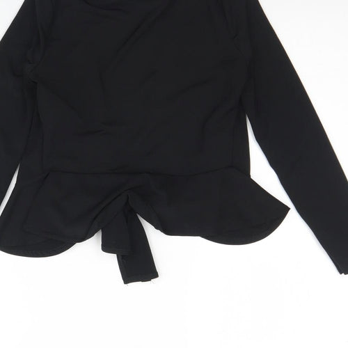 Boohoo Womens Black   Jacket  Size 6  Tie